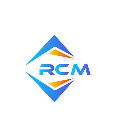 RCM abstract technology logo design on white background. RCM creative ...