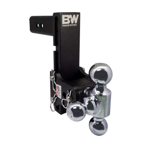 BW20043B --- B&W 2.5" Shank Tow and Stow Adjustable Ball Mount with Two Hitch Balls, 8.5 ...