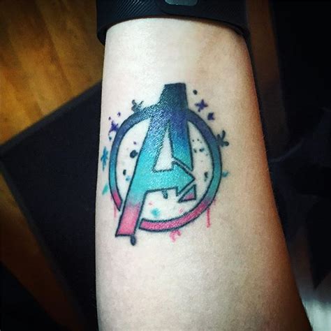 Got a healed pic of this custom avengers tattoo from a couple weeks ago ...