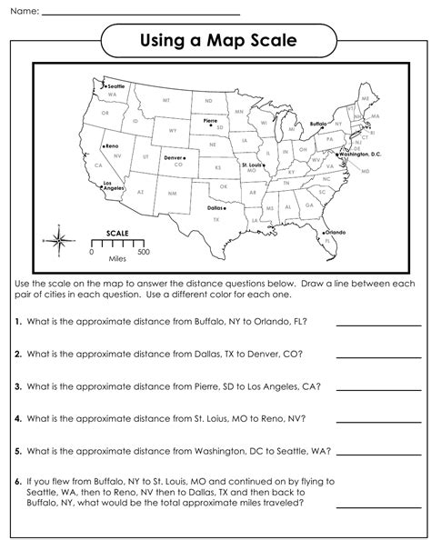 10 Best Images of For Library Skills Worksheets - Map Scale Activity ...