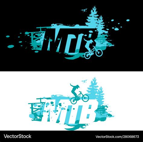 Mtb logo badge and label dowhill freeride t Vector Image