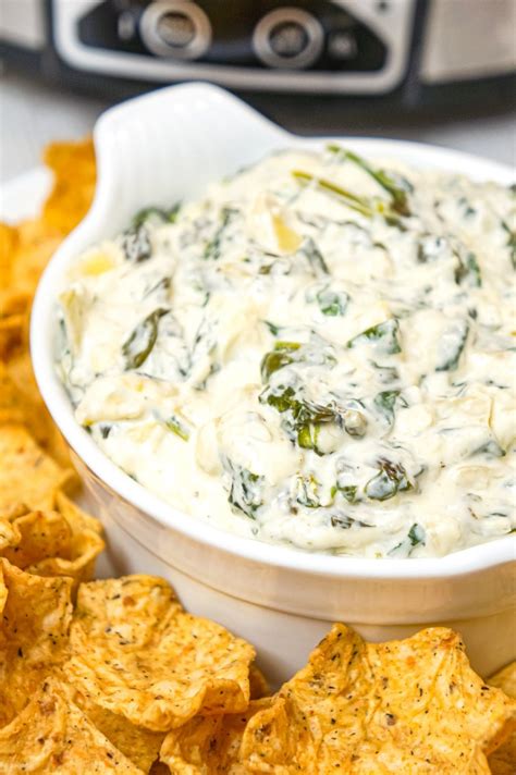 Crock Pot Spinach Artichoke Dip - THIS IS NOT DIET FOOD