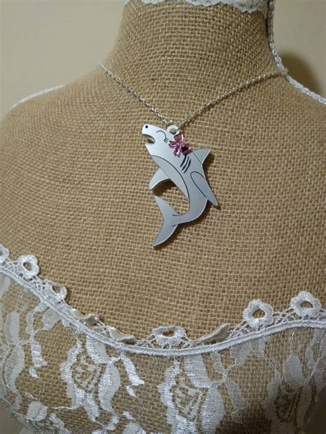 Shark Necklace Sharkjaws Necklace Acrylic Necklacelasercut - Etsy