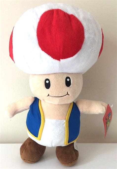 XLarge TOAD Super Mario Plush Official 14.5" Mushroom Toad Toy. NWT. USA. Soft | eBay