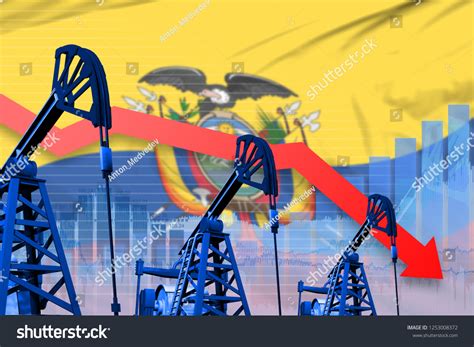 Ecuador Oil Industry Concept Industrial Illustration Stock Illustration ...