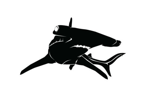 Hammerhead Shark Silhouette Graphic by RFG · Creative Fabrica