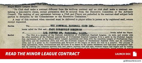 Jackie Robinson's Historic Baseball Contracts Hit Auction Block ...