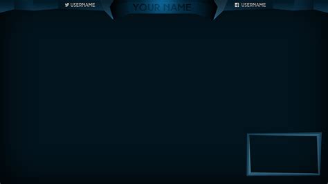 Ice Cave - Blue Stream Overlay - Twitch Overlay