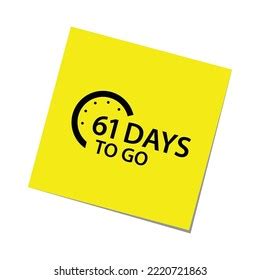 61 Days Go Sign Label Vector Stock Vector (Royalty Free) 2220721863 | Shutterstock