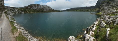 Lago Enol in Picos de Europa National Park in Asturias,Spain,Europe ...