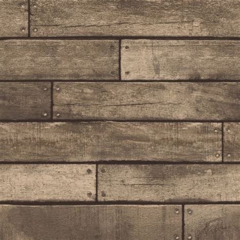 Buy Rustic Brown Wooden Plank Effect Wallpaper