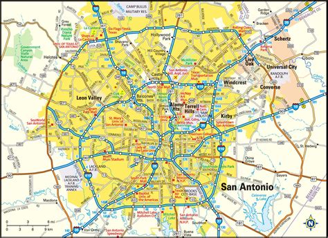 Printable Map Of San Antonio