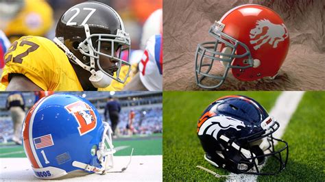 The Broncos' helmet history in photos