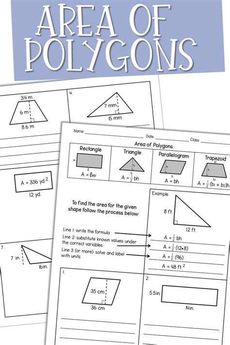 Area Of Polygons Worksheet Grade 6 - worksSheet list