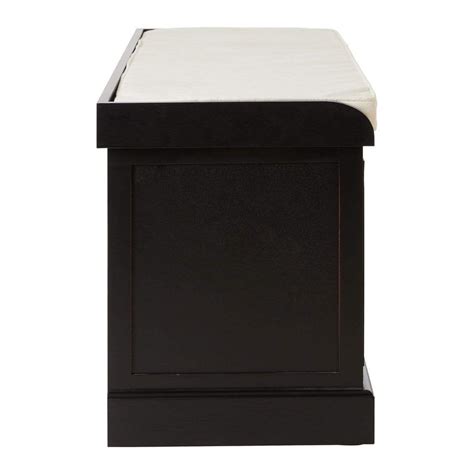 Herista 3 Drawers Black Finish Storage Bench– House of Isabella UK