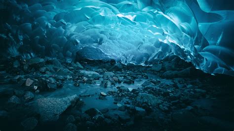 Ice caves Wallpaper 4K, Frozen, Glacier