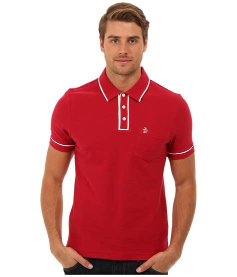 Lyst - Original Penguin Earl Polo in Red for Men