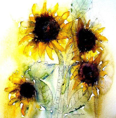 sunflower art watercolor - Google Search | Water color paintings | Pinterest | Sunflowers ...