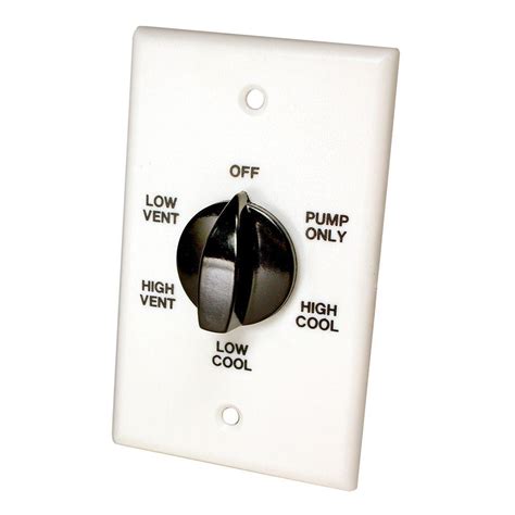 Dial 6-Position Evaporative Cooler Wall Switch-71105 - The Home Depot ...