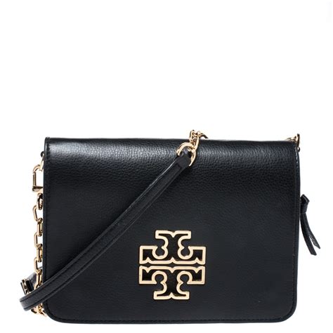 Tory Burch Black Leather Britten Combo Crossbody Bag Tory Burch | The ...