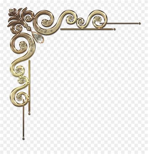 Download Pics Photos Fancy Gold Corner Borders Gold Border Clip - Gold Corner Border Design Png ...