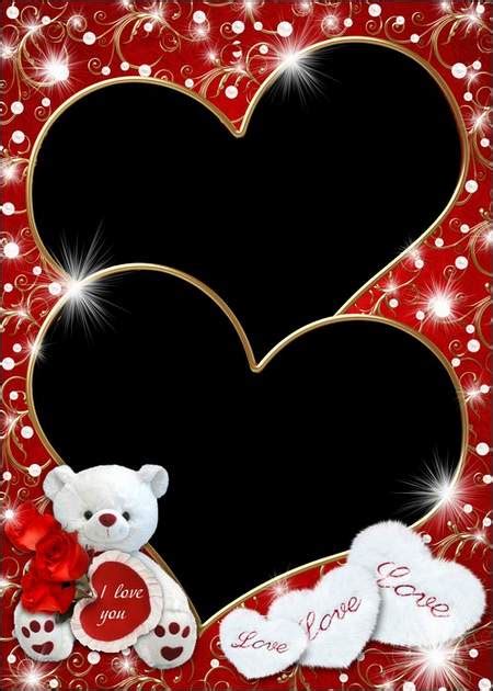 Photo frame - Two hearts and Valentines day ( free photo frame psd free ...