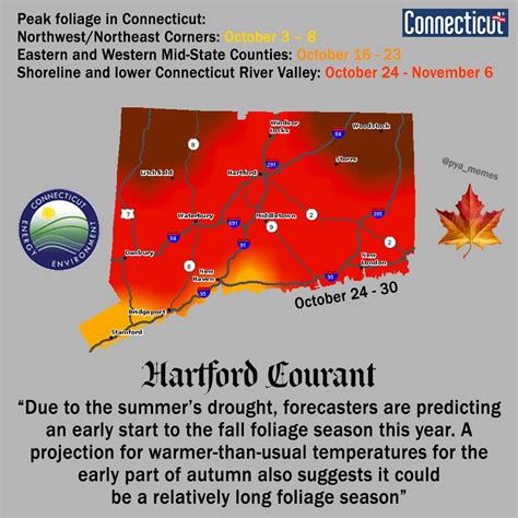 Infographic: when and where to see the prettiest foliage in Connecticut ...