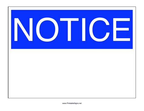 Attention Sign Template Word Printable Notice Sign Fr - vrogue.co
