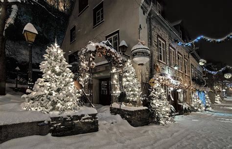 Christmas street, Old Quebec, Canada