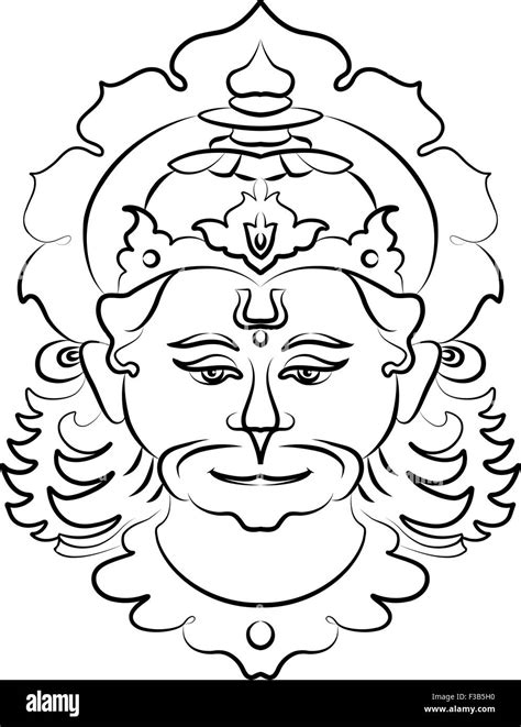 Hanuman wallpaper Black and White Stock Photos & Images - Alamy