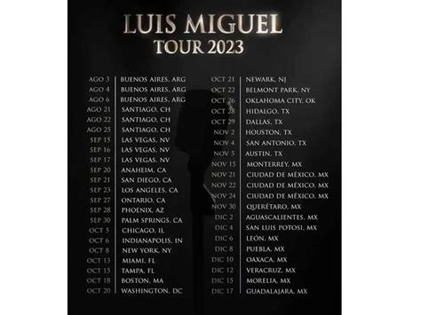 Luis Miguel confirma su gira 2023 en la Arena Ciudad de México