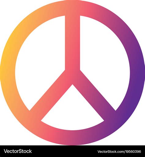 Peace and love symbol Royalty Free Vector Image