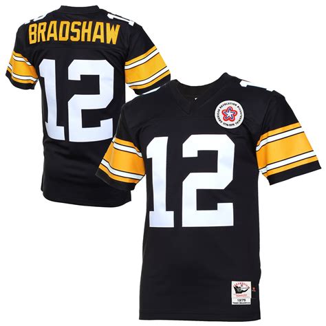 Mitchell & Ness Terry Bradshaw Pittsburgh Steelers Black Authentic ...