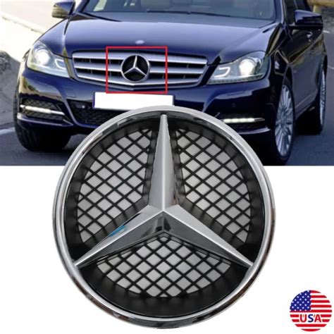 CAR FRONT GRILL Star Emblem For Mercedes Benz W204 C300 GLK350 Chrome Logo Badge $21.73 - PicClick