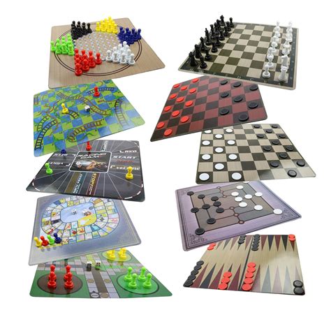 Buy Board Game Set - 10 in 1 Board Games Collection - Chess, Checkers, Chinese Checkers ...