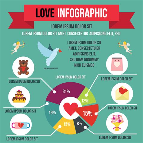 Love infographic, flat style 8944477 Vector Art at Vecteezy