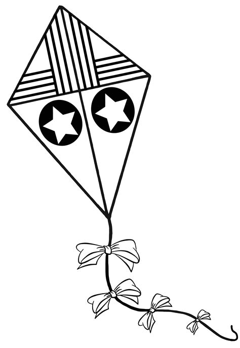 Kite Coloring Page Printable