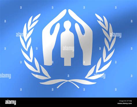 UNHCR / UN Refugee Agency logo symbol icon flag Stock Photo - Alamy