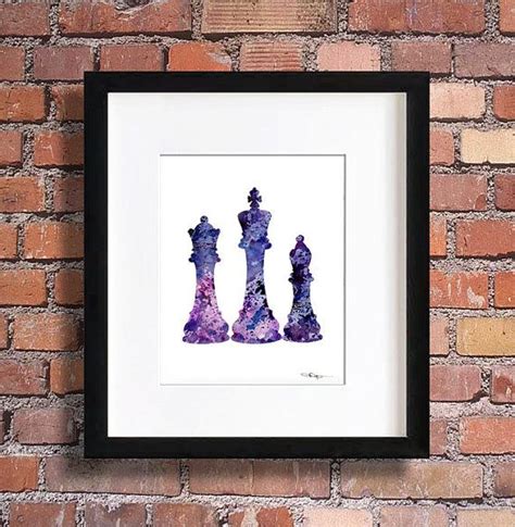 Chess Pieces Art Print abstract Watercolor Painting Wall - Etsy | Paintings art prints, Abstract ...