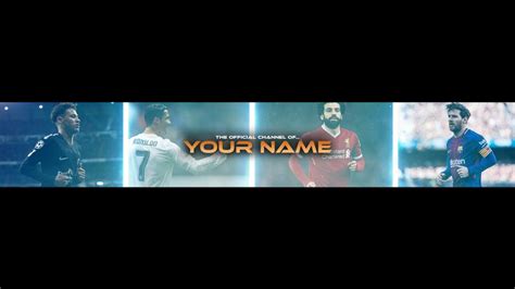 FREE Football Banner Template For YouTube Channel #23 Photoshop I DOWNLOAD | Football banner ...