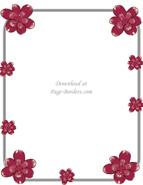 Free flower border template | Personal & commercial use