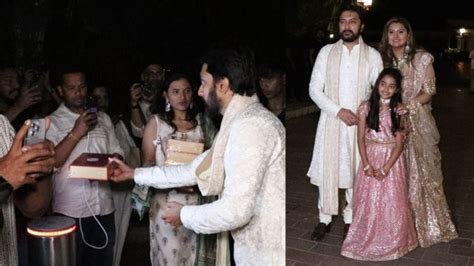 Rakul Preet Singh-Jackky Bhagnani's family gave sweets to Paps with their own hands after ...