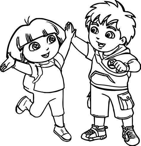 Dora And Diego Freee Coloring Pages