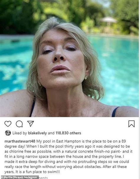 Martha Stewart Looks Incredible In Sexy Pool Selfie As She Drives | My XXX Hot Girl