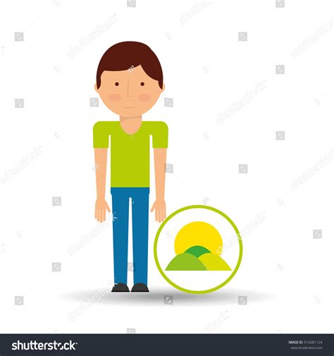 Boy Cartoon Save Earth Icon Vector Stock Vector (Royalty Free ...