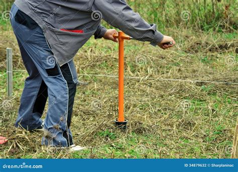 Worker Drilling Hole In The Ground Stock Photography - Image: 34879632