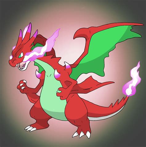 Mega Charizard XY-fusion Crimson Charizard. FAKEMON. Pokemon Fan Art ...