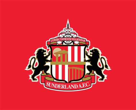 Sunderland Club Logo Symbol Premier League Football Abstract Design Vector Illustration With Red ...