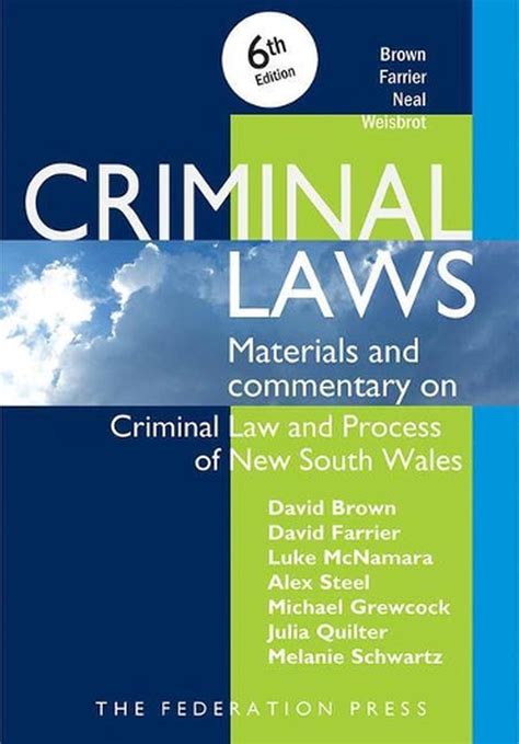 Criminal Laws, 6th Edition by David Brown, Paperback, 9781862879843 ...