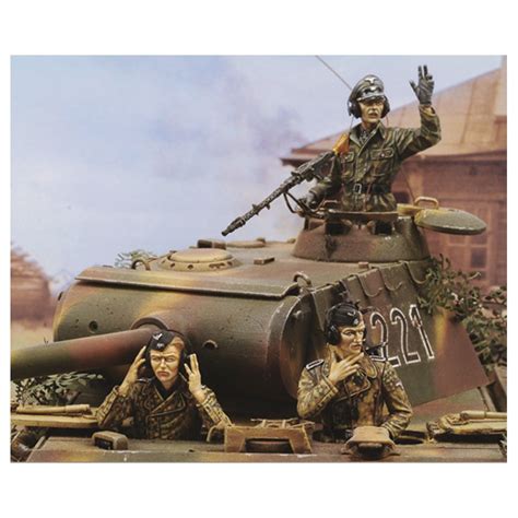 1/35 Scale German Panzerkampfwagen V Panther Tank Crew Directive 3 people WWII Miniatures ...